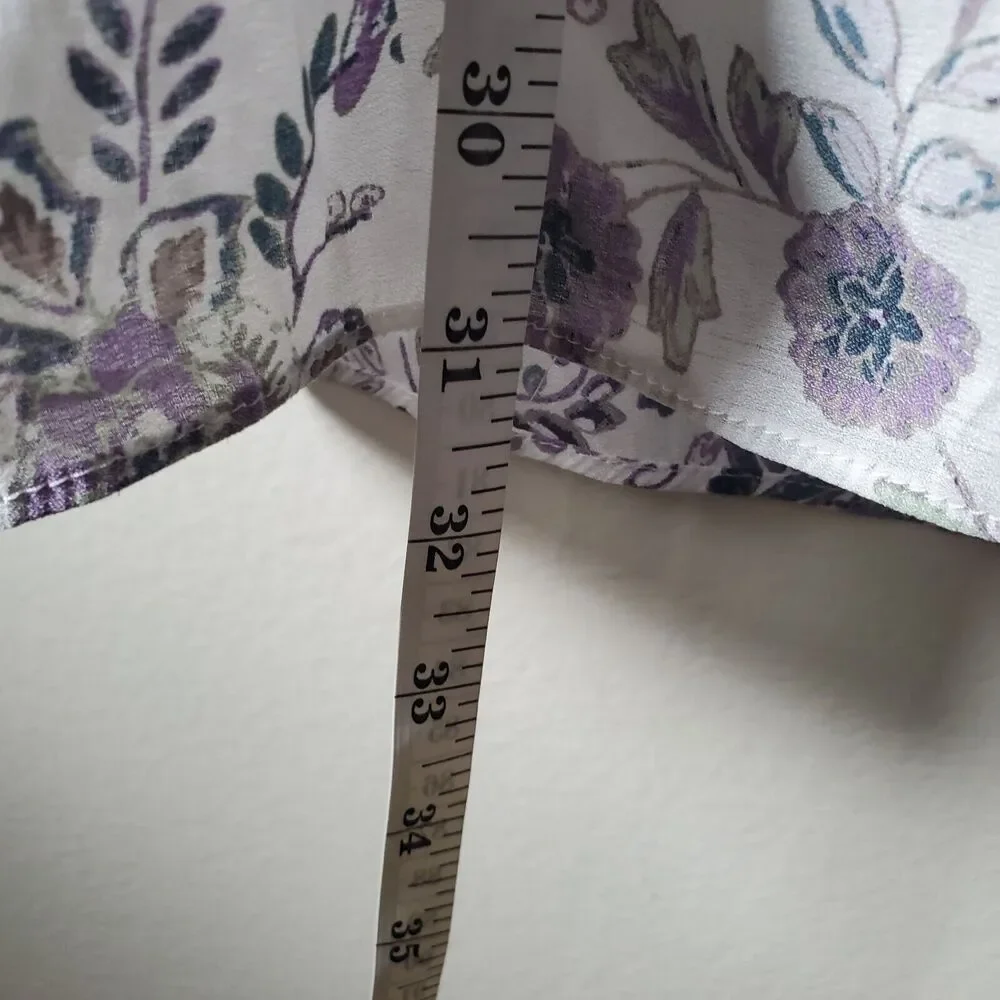 Free People Rain Or Shine Lace Up Mini Dress Ivory Paisley Womens XS - Picture 13 of 15